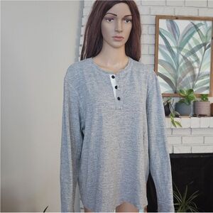 Rag & bone long sleeves shirt XL gray sweater shirt button front